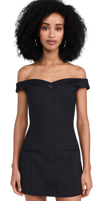 SIR. Sandrine Off Shoulder Mini Dress Black