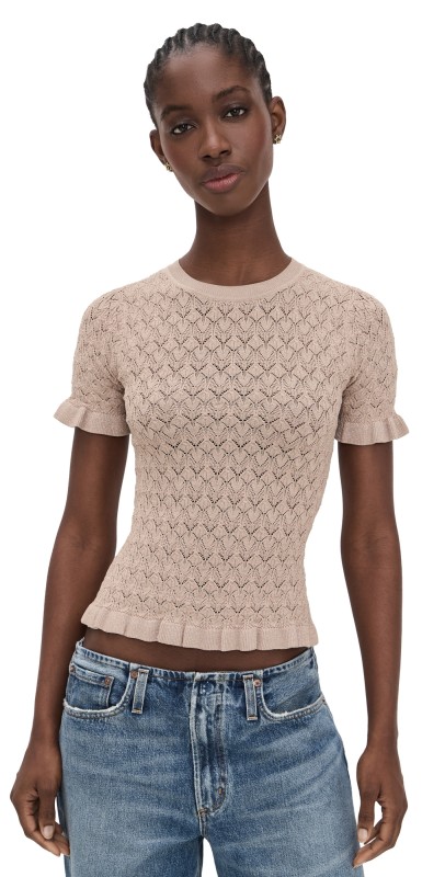 Sea Ruby Knit Tee Champagne