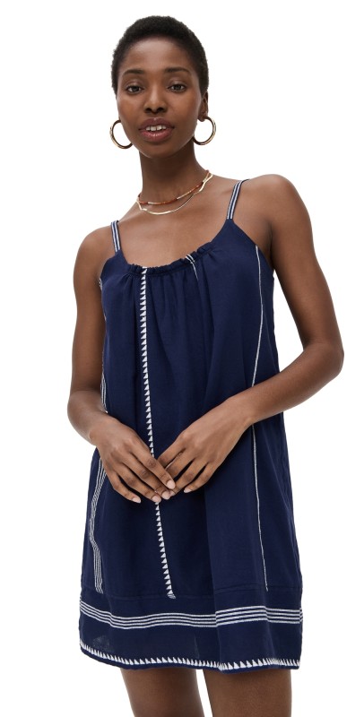 lemlem Nunu Swing Dress Navy
