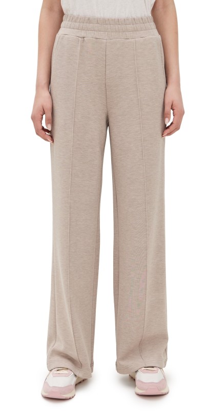 Varley The Wide Leg Pants 28 Taupe Marl