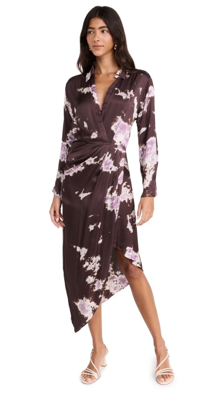 Young Fabulous & Broke Aimee Dress Elderberry Crystal Wash