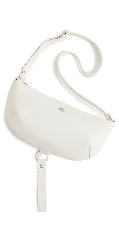 Courrèges Holy Eclipse Leather Bag Blanc Cass