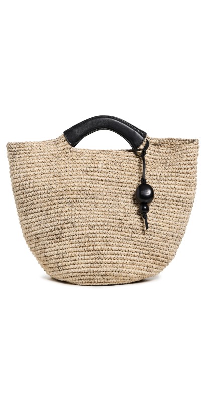 Hunting Season Large Woven Shopper Tote Black Trim