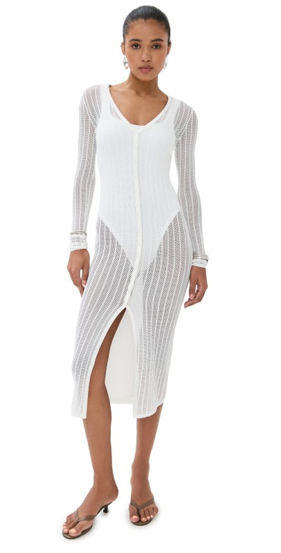 STAUD Shoko Cover Up Dress Ivory