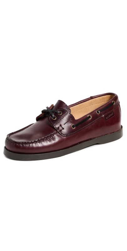 Manebi Tank Boat Shoes Burgundy