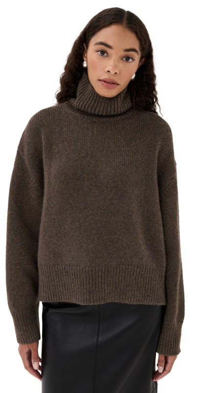 Nili Lotan Tabitha Cashmere Sweater Redwood Melange