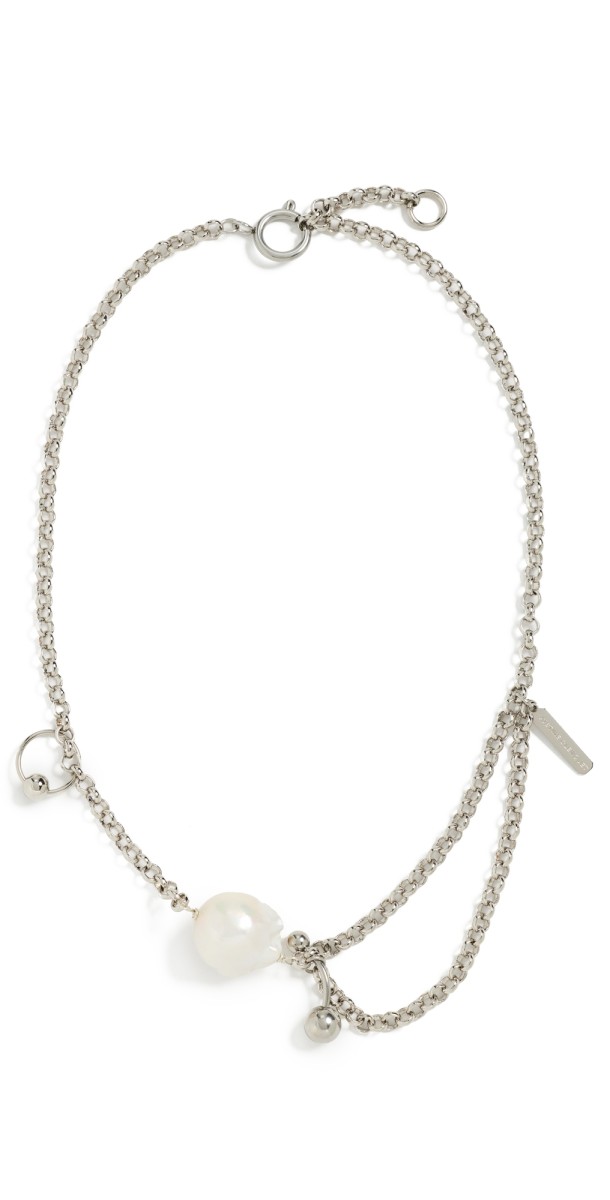 Justine Clenquet Lauren Necklace Palladium