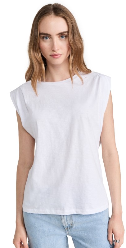 rag & bone The Slub Pleat Tank White