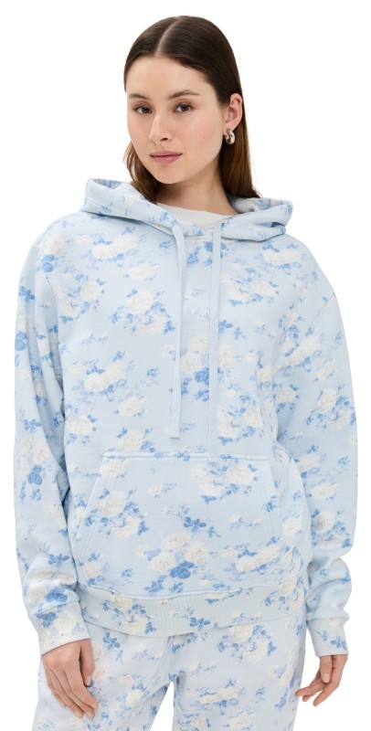 LoveShackFancy Nacova Hoodie Whisper Blue