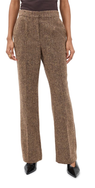 ALIGNE Lena Wool Mix Trousers Brown