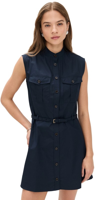 FRAME The Safari Dress Navy