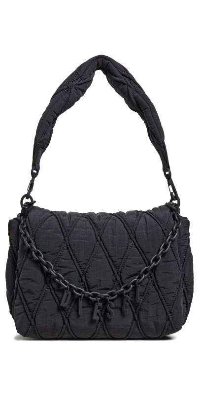 Diesel Charm-D Medium Shoulder Bag Black