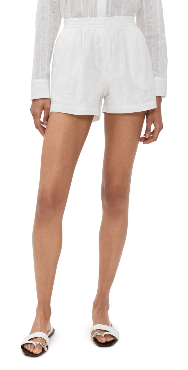 LE BOP Cecillia Boxer Shorts White