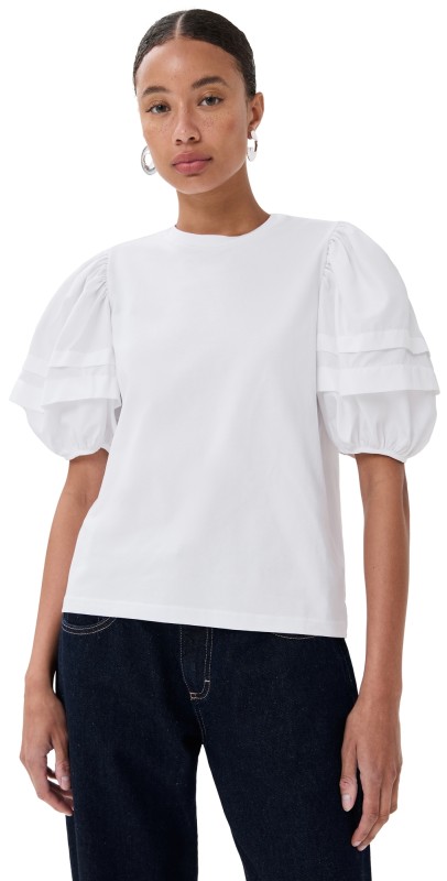 Cecilie Bahnsen Ben T-Shirt White Jersey