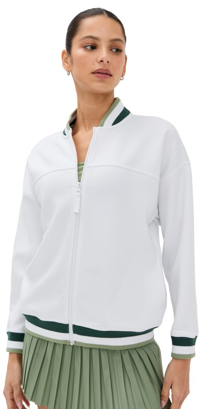 Z Supply Hampton Varsity Jacket White