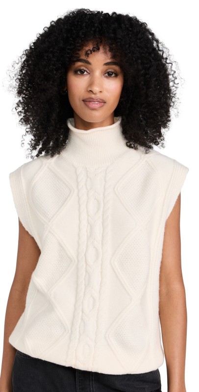 Line & Dot Emmy Sweater Vest Ivory