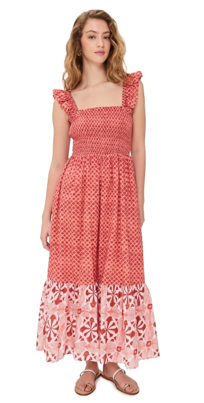 Marea Olivia Dress Pink Porto Print