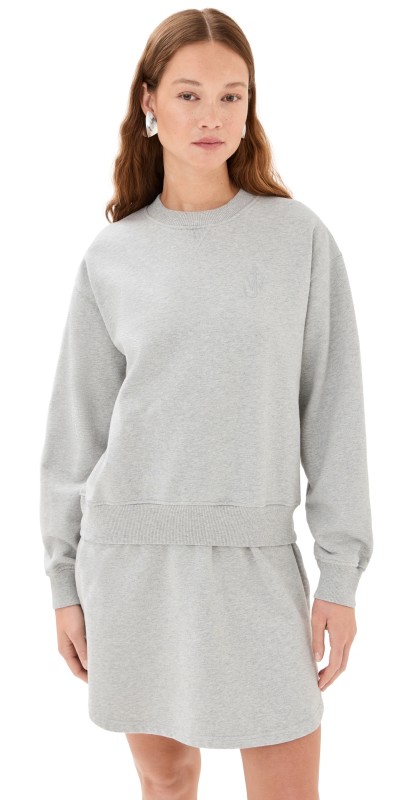 JW Anderson Layered Sweatshirt Dress Light Grey Melange