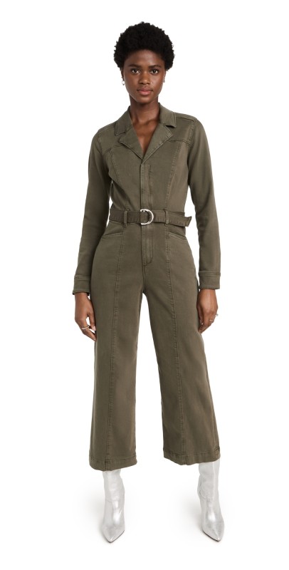 PAIGE Anessa Long Sleeve Jumpsuit Vintage Brushed Olive