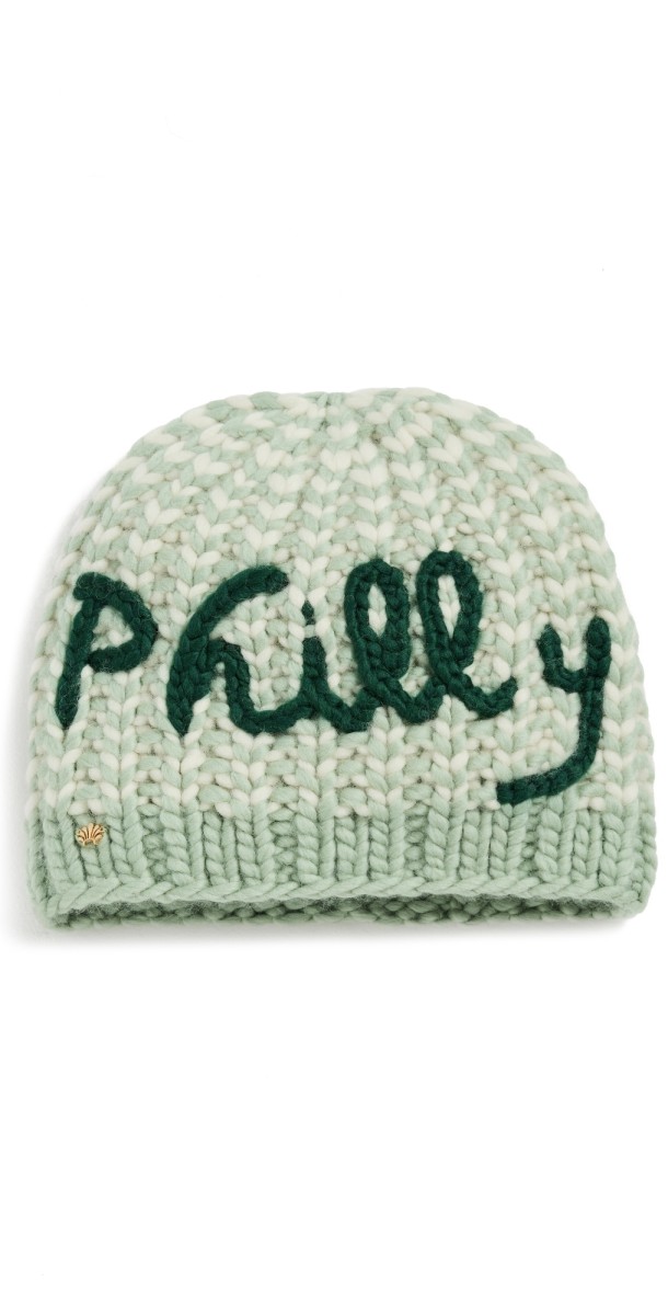 Lele Sadoughi Philly Beanie Sage Melang