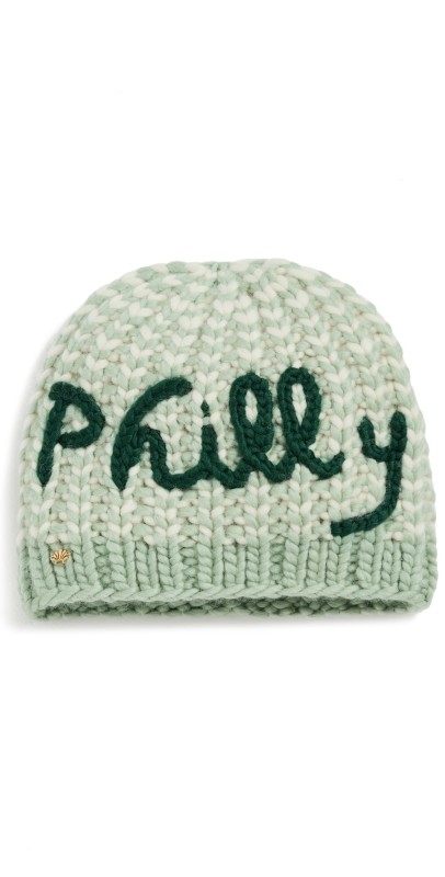 Lele Sadoughi Philly Beanie Sage Melang