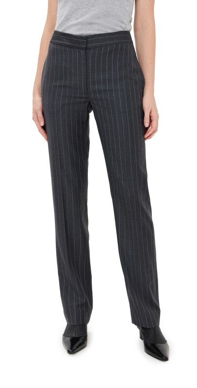 JW Anderson Straight Leg Tailored Trousers Mid Grey Melange