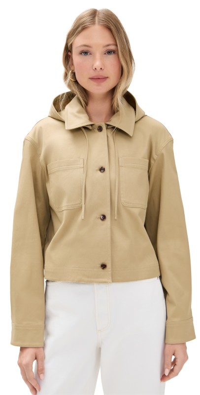 Theory Hood Crop Jacket Trench