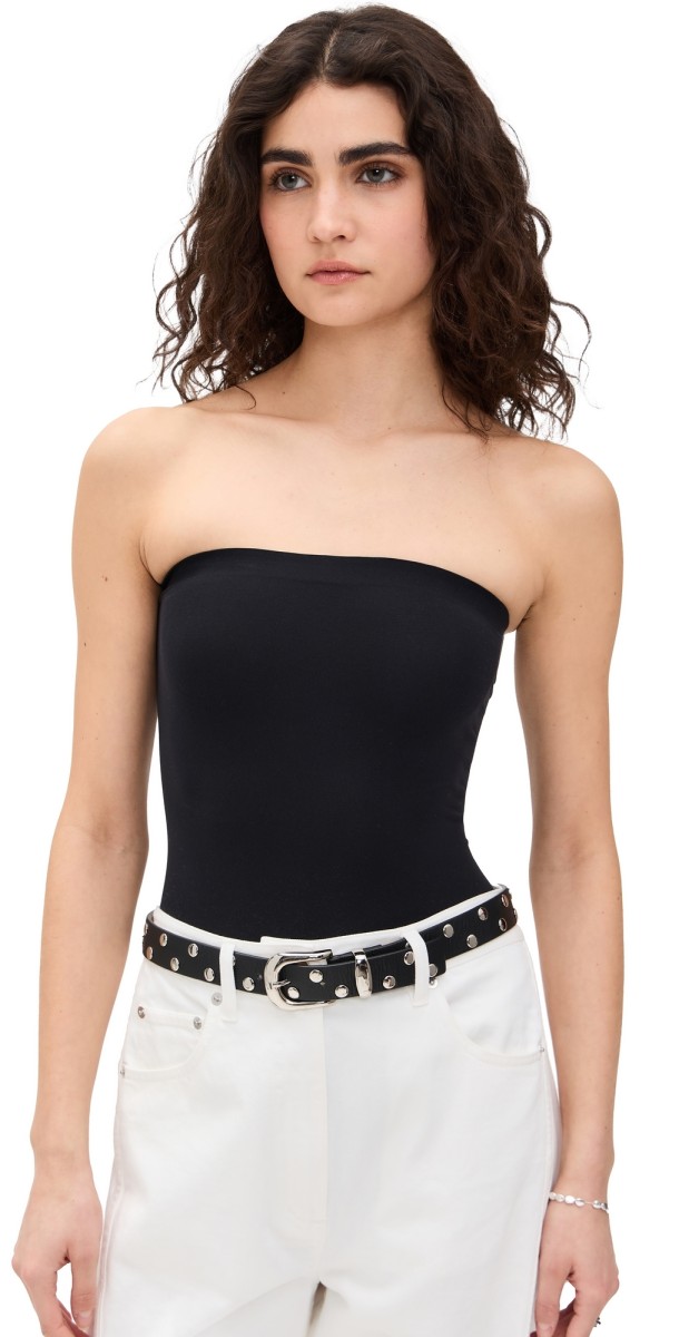 Commando Ballet Strapless Thong Bodysuit Black