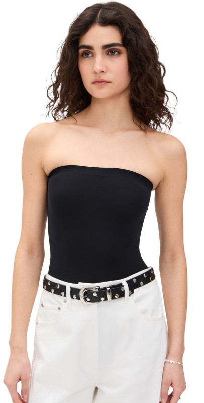 Commando Ballet Strapless Thong Bodysuit Black