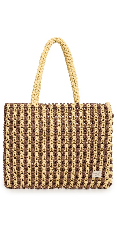 Loeffler Randall Celia Knotted Tote Brown/Butter