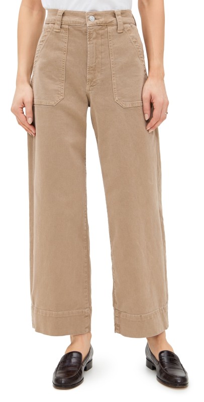 PAIGE Cameron Ankle Jeans with Utility Pockets Vintage Camel Tan