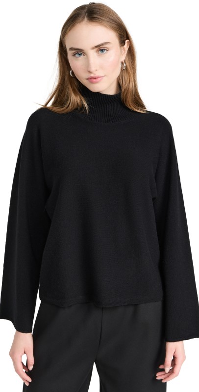 Vince Dolman Sleeve Turtleneck Black