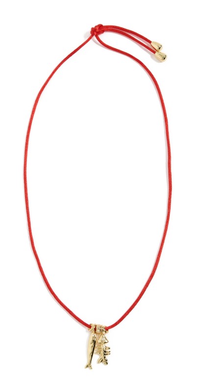 Eliou Sardine and Fish Bone Necklace Gold Plated