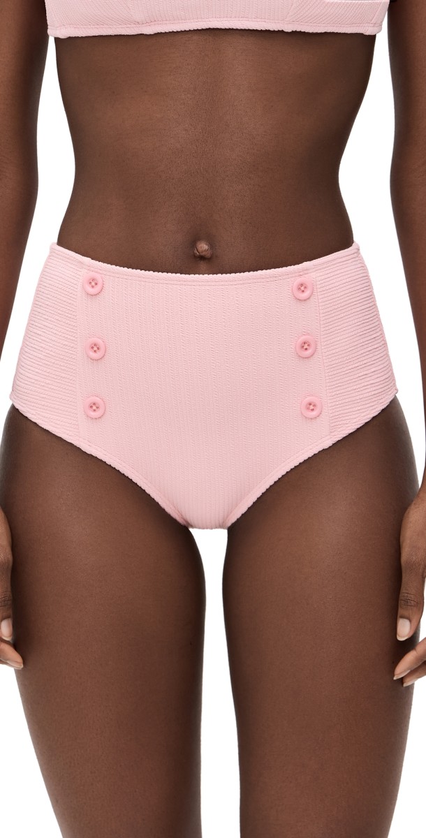 Shoshanna Watermelon Rib Texture High Waist Bottoms Watermelon