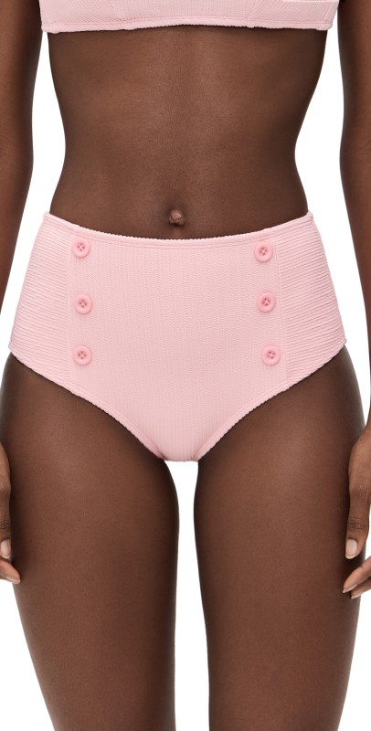 Shoshanna Watermelon Rib Texture High Waist Bottoms Watermelon