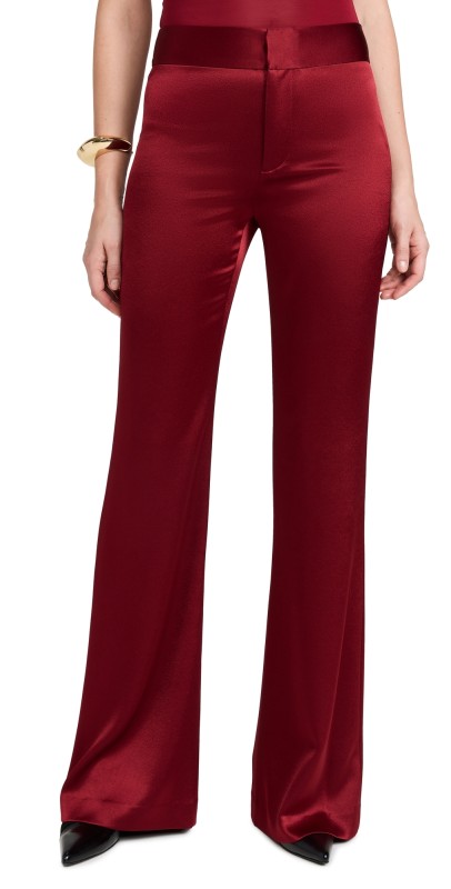 alice + olivia Andrew Bootcut Slim Pants Garnet