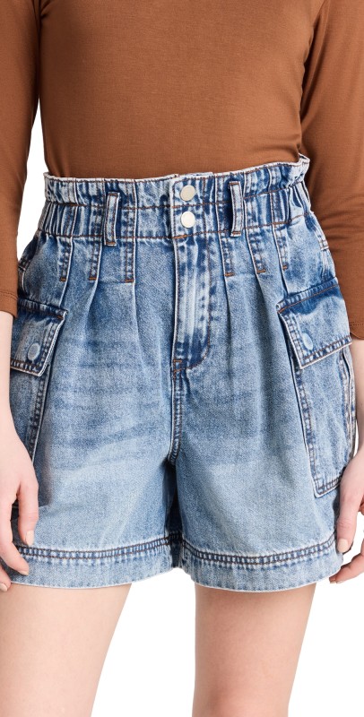 BLANKNYC Your Song High Waisted Denim Cargo Shorts Your Song