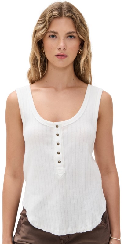 Free People Bryson Henley Tank White