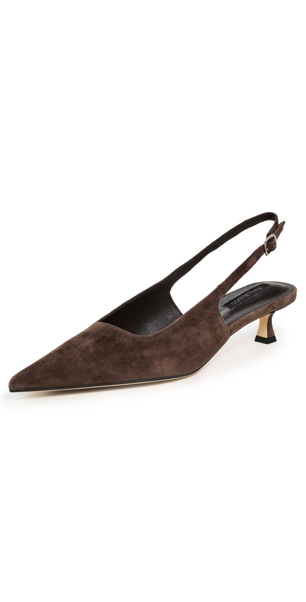 Tony Bianco Crush Slingback Heels Espresso Suede
