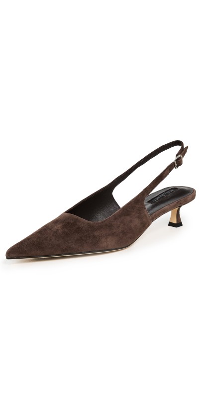 Tony Bianco Crush Slingback Heels Espresso Suede