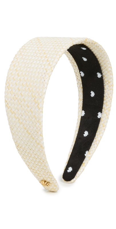 Lele Sadoughi Brigitte Raffia Headband Chalk