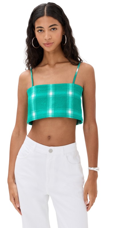 Rosie Assoulin Easy Bandeau Top Teal