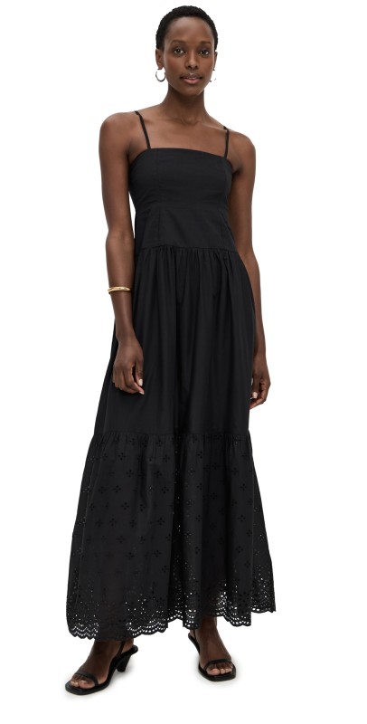 Playa Lucila Square Neck Maxi Dress Black