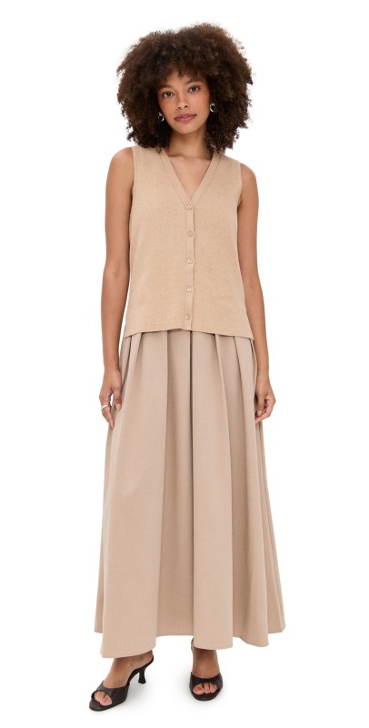 STAUD Madeline Dress Wheat
