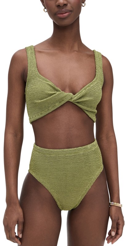 Hunza G Jamie Bikini Set Metallic Moss