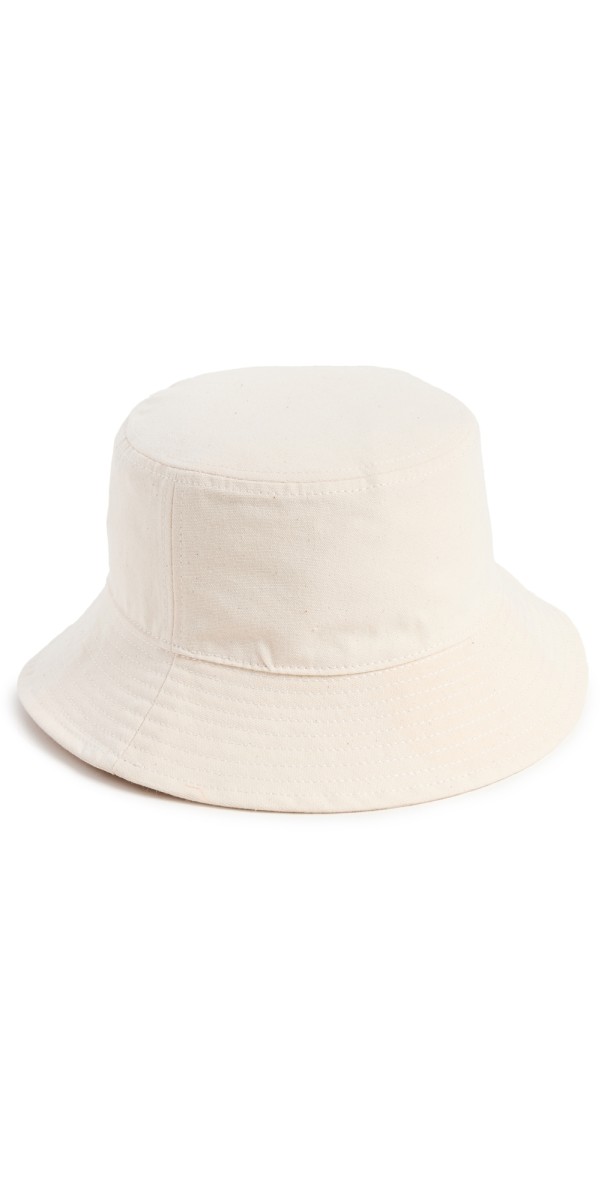 Madewell Short-Brimmed Canvas Bucket Hat Vintage Parchment Multi