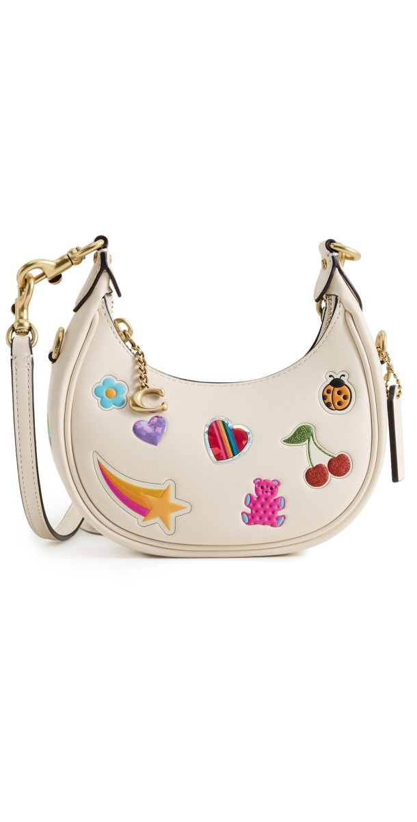 Coach Glovetan Leather Jonie Bag with Sticker B4/Chalk Mult
