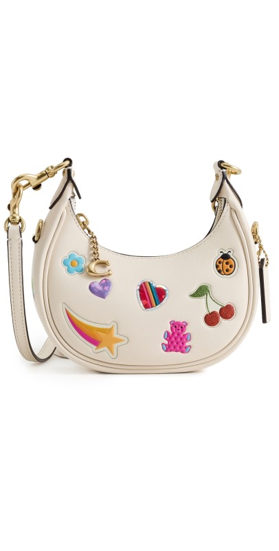 Coach Glovetan Leather Jonie Bag with Sticker B4/Chalk Mult