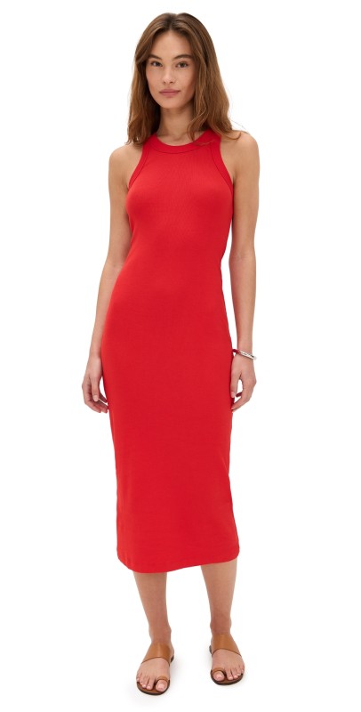 Alex Mill Everyday Rib Tank Dress Tomato