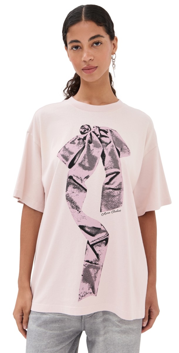 Acne Studios Bell Short Sleeve T-Shirt Violet Pink
